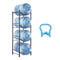 VEVOR 4 Tiers Water Jug Holder Single Row Water Bottle Rack for 4 Bottles Black