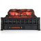 23 Inch Infrared Quartz Electric Fireplace Pinewood Log Heater with Adjustable Flame-Black