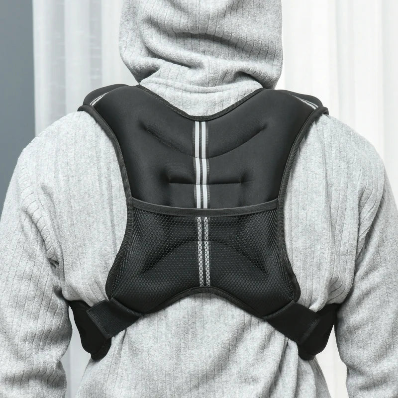 Soozier 11 lbs Weighted Vest, Weight Vest with adjustable Straps, Convenient Pocket and Reflective Strips, Fit for Men Women