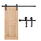 VEVOR 5FT Sliding Barn Door Hardware Kit for Single Sliding Barn Door Black