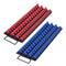 Portable Socket Organizer Set 2PCS 160 Clips Steel Socket Tray Metric/SAE