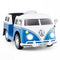 12V Ride On Car Licensed Volkswagen Ride-on Bus with Cup Holder and LED Headlights for 3+ Years Old-Blue