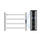 VEVOR 4-Bar Towel Warmer Rack Wall Mounted Heated Towel Rack for Bathroom Silver