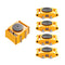 VEVOR 4PCS Machinery Skate Dolly, 26455LBS/12T Industrial Machinery Mover, Heavy Duty Carbon Steel Machinery Moving Skate & 4 Carbon Steel Wheels and 360° Rotation Non-Slip Cap for Warehouse, Factory