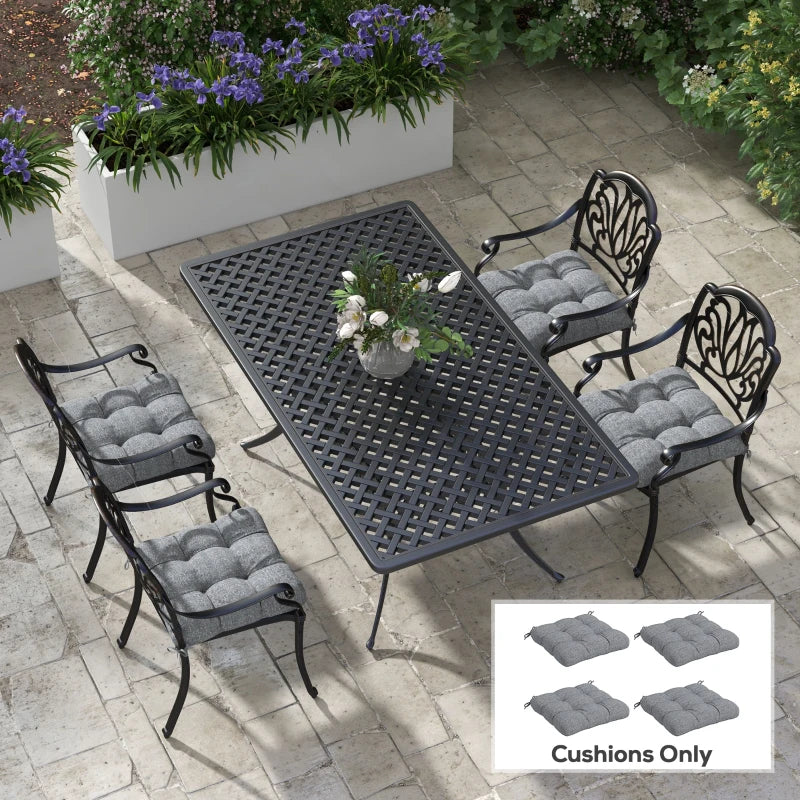 4-Piece Seat Cushion Pillows Replacement, Patio Chair Cushions Set with Ties for Indoor Outdoor