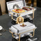 VEVOR 4 Qt 2 Pack Rectangle Chafing Dish Buffet Set Halfsize Pan Stainless Steel