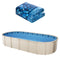 VEVOR Oval Pool Liner 12x24ft Unibead Style Pool Liner 52in Wall Height