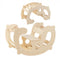 2-in-1 Rocking Horse Arch for Kids Montessori Climbing Toys with Arch Climber-Natural