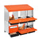VEVOR 6-Compartment Chicken Nest Box Mental Box with Inclined Nesting Boxes