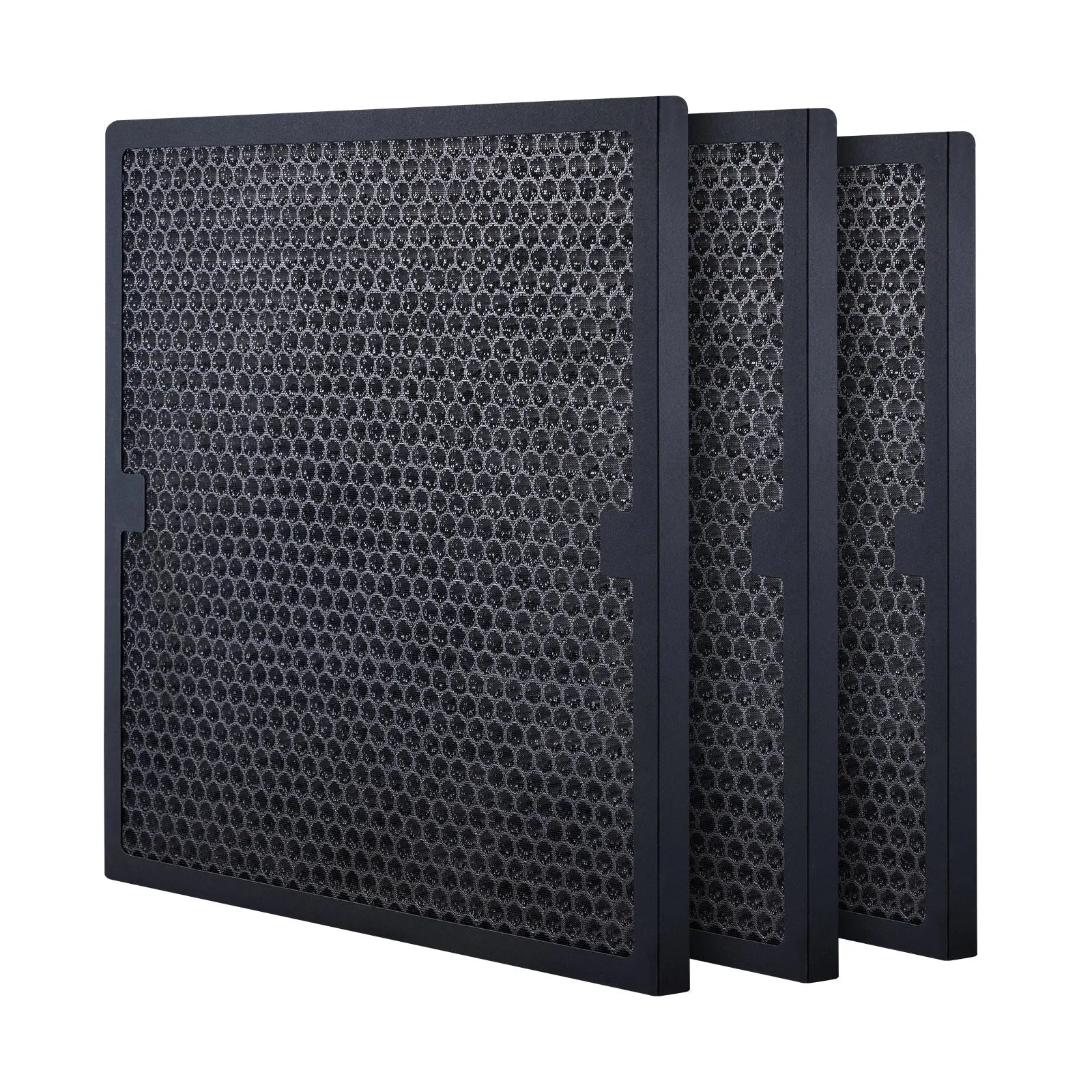 VEVOR Active Carbon Filters, 3 Pack, 15.75 x 15.75 inch Air Filter Replacement, High-efficient Stage 2 Filters Compatible w/ BlueDri & VEVOR Scrubber, Air Purifiers, Water Damage Restoration Equipment