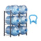 VEVOR 3 Tiers Water Jug Holder Double Row Water Bottle Rack for 6 Bottles Black