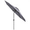 10 Feet Outdoor Patio Umbrella with Tilt Adjustment and Crank-Gray