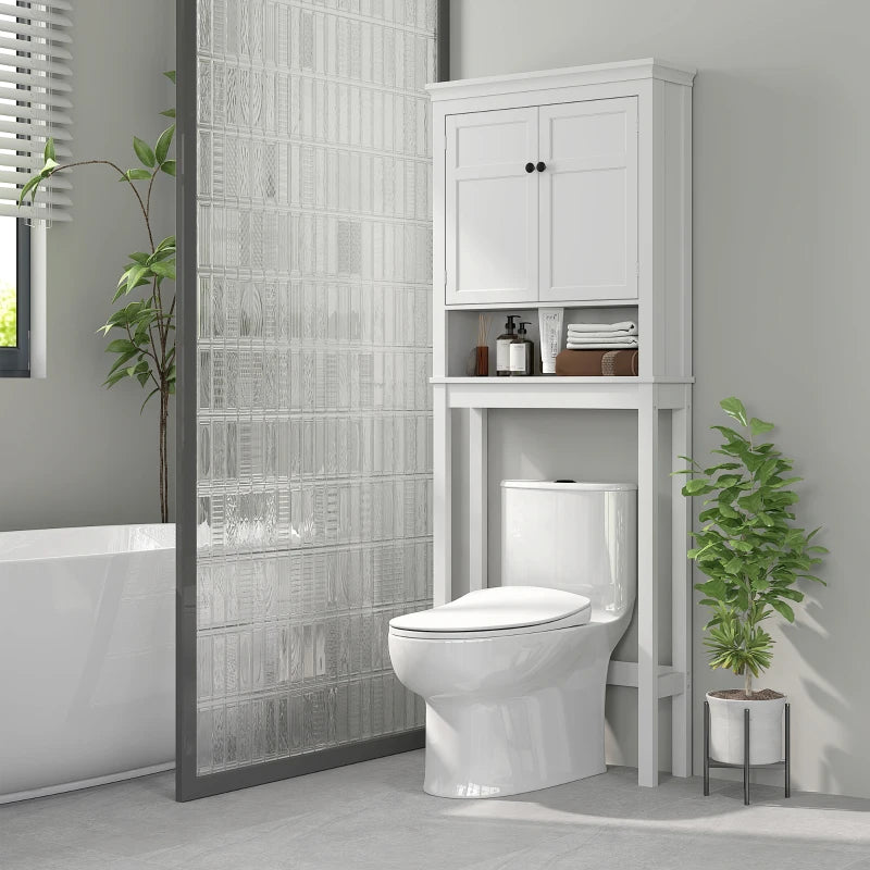 3-Tier Over Toilet Storage Unit Washing Machine Cabinet Dryer Cabinet with Adjustable Shelf for Bathroom, Laundry
