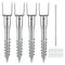 VEVOR No Dig Ground Anchor, 4 Pack 3.94 x 2.76 x 27.56 in DIY Screw in Post Stake, Includes 6 Lag Bolts & a Rebar, U-Shape Heavy Duty Steel Post Holder, Great for Mailbox Posts and Fence Posts