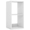 2 Cube Bookshelf with Back Guardrail for Living Room Bedroom-White