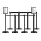VEVOR 8 Pcs Stanchion Post with 4 Retractable Belts & 2 Sign Holders Hollow Base