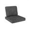 2-Pack Outdoor Patio Cushion Set with Removable Covers-Gray