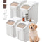 VEVOR 3.5Galx2 + 4.5Galx2 Ingredient Storage Container Airtight Kitchen Bin