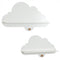 2 Pieces Floating Cloud Shelves Wall Mounted Storage Display Rack-White