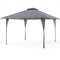 13 X 13 FT Pop up Gazebo with Portable Carrying Bag 8 Stakes and 4 Wind Ropes-Gray