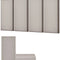 VEVOR 4 PCS Acoustic Wall Panels 2 in Thick 23.6 x 11.8 in Self-adhesive Camel