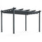 10 x 13 Feet Outdoor Aluminum Retractable Pergola Canopy Shelter-Gray
