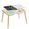 Kids Sensory Table Indoor Wooden Play Sand Water Table with 3 Storage Bins
