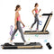 2.25HP 2 in 1 Folding Treadmill with APP Speaker Remote Control-Yellow
