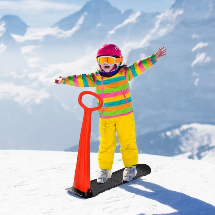 1-Rider Snow Scooter with Grip Handle-Black