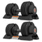 Soozier 8lbs/13lbs/18lbs/22lbs Adjustable Dumbbells Set,  Quick Adjustment Rubber Weights Exercise Fitness Dumbbell Set with Non-Slip Handles and Tray, for Men Women Home Gym