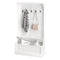 3-In-1 Hall Tree w/ Coat Rack, Shoe Storage and Bench Seat, Entryway Bench w/ 4 Hooks for Hallway, Living Room, White