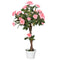 3FT Artificial Plant Pink Rose Floral in Pot, Fake Plant for Home Indoor Decor