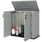 33 Cu.ft Plastic Outdoor Storage Shed, Storage Cabinet Tool Box with Lockable Double Doors and Flip-Top Lid Light Grey