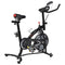 Soozier Exercise Bike, Stationary Bike with LCD Display, Indoor Cycling Bike for Home Workout, with 6 Flywheel, Black