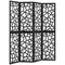 4 Panel Room Divider, 5.6 FT Lightweight Folding Privacy Screen with Geometric Pattern for Living Room, Bedroom, Black