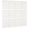 4 Panel Room Divider with Shelves, 6 FT Freestanding Folding Privacy Screen, Partition Wall Divider for Bedroom, White