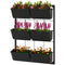 3-Tier Wall Planter with 6 Pots for Indoor and Outdoor Use, Hanging Plant Holder, Self Draining Wall Mounted Planter