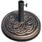 25 lb Heavy Duty Patio Umbrella Base, Round Market Umbrella Stand for Outdoor, Deck, Backyard, Garden, Bronze