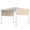 2 Pcs UV Protection Pergola Replacement Canopy, Pergola Shade Cover, Easy to Install, for 10' x 11.8' Pergola, Khaki