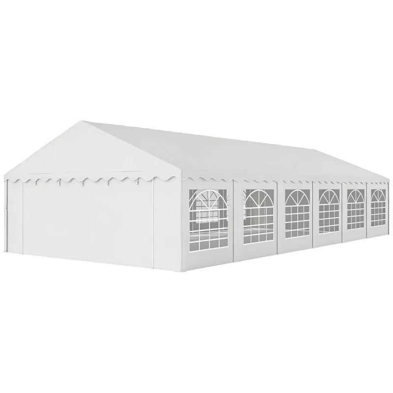 20' x 40' Party Tent Outdoor Canopy Tent with Removable Sidewalls, 12 Windows for Parties, Wedding, Events, BBQ, White