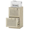 2 Drawer Filing Cabinet with Lock, Boho File Cabinet for A4 Letter Size Files with Decorative Rattan Accents, Oak