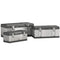 3 Pieces Tool Box Set, Stainless Steel Toolbox with Tray, Handles, Latches, Tool Case for Workshop, Garage