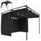 10' x 10' Retractable Pergola Canopy, Outdoor Pergola with Curtains, Metal Garden Gazebo Sun Shade Shelter for Patio