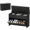 Shoe Storage Bench with Flip Drawer and Lift Top Storage, Entryway Bench with Seat Cushion for Hallway, Black