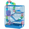 5 Tiers Hamster Cage Portable with Exercise Wheels Play Tube Water Bottle Dishes House Ladder for Gerbils, Dark Blue