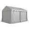 13' x 10' Portable Shed, Outdoor Storage Shed Tent with Roll-up Zipper Door and Removable Sidewalls, Light Grey