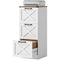 3 Drawer File Cabinet with Silent Slides, Vertical Farmhouse Filing Cabinet Fits Letter/A4 Size Home Office, White