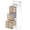 3 Drawer Filing Cabinet, Farmhouse File Cabinet with Lock, Adjustable Hanging Rails for A4 Letter Size Files, White