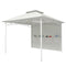 10' x 10' Patio Gazebo, Double Roof Outdoor Gazebo Canopy Shelter with Storage, Hook, Metal Frame, Cream White