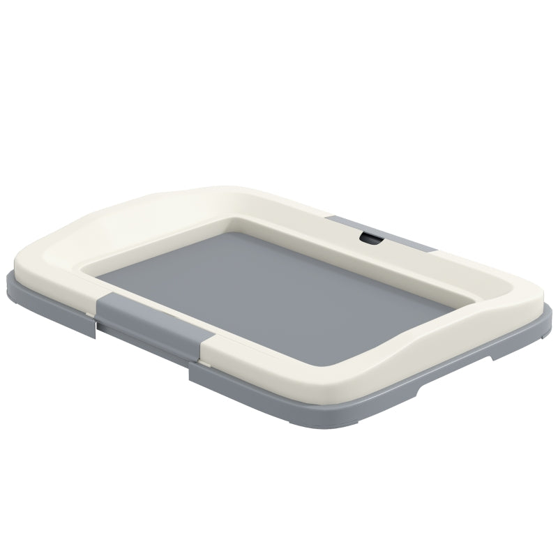 18" x 13" Pee Pad Holder, Dog Potty Tray for Indoor Outdoor, Easy to Clean Dog Training Toilet Pee Pad Tray, Grey